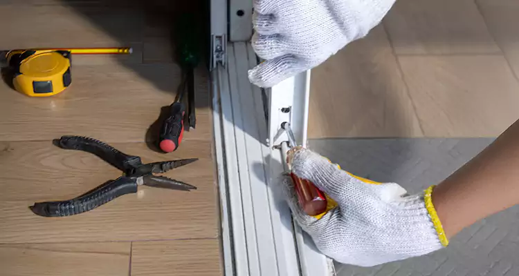 Backyard Sliding Door Track Repair in Coconut Creek, FL